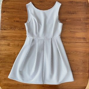 Altar’d State Gray White Stripe Dress